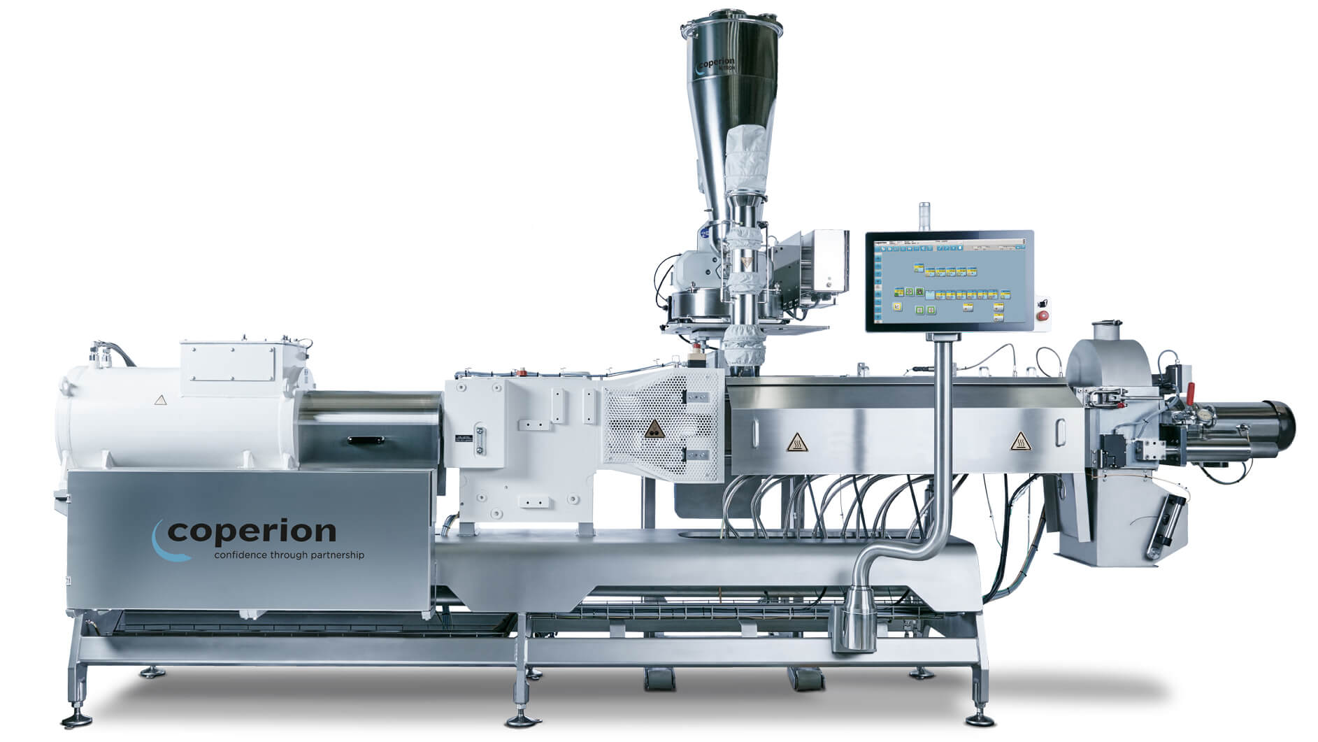 Coperion twin screw extruder ZSK 54 Mv frontal