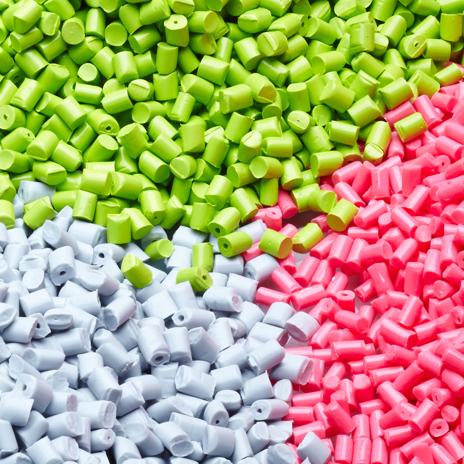Coperion plastics masterbatch green grey pink