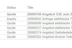 Angebot Anfrage