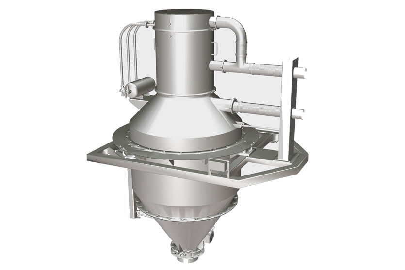 Coperion K-Tron Vakuum-Abscheider für Chargenwägung