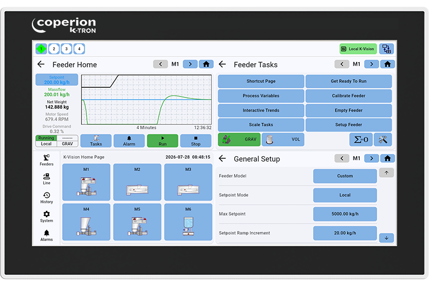 Coperion K-Tron K-Vision Linien-Steuerung mit Touchscreen