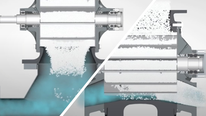 Compsrison of Drop-Through- and Blow-Through Rotary Valve