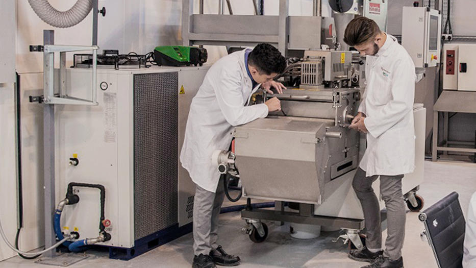 Coperion engineers working in the Baker Perkins Innovation Center
